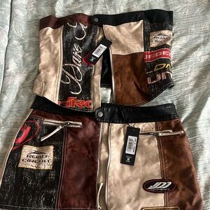 Jaded London Daytona Faux Leather Moto Set